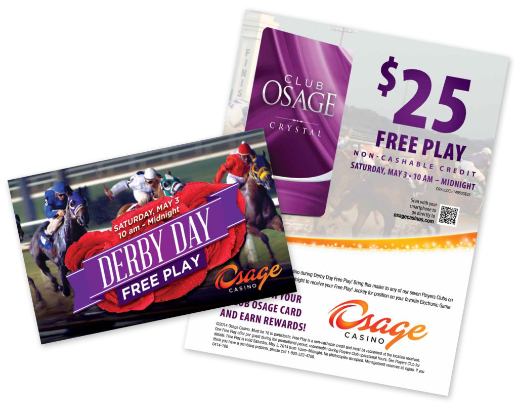 Derby Day Free Play Mailer