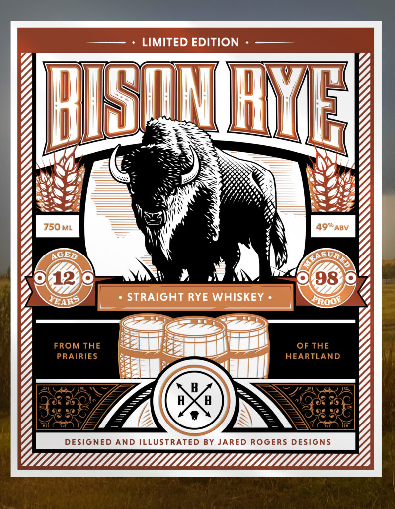 Bison Rye Label