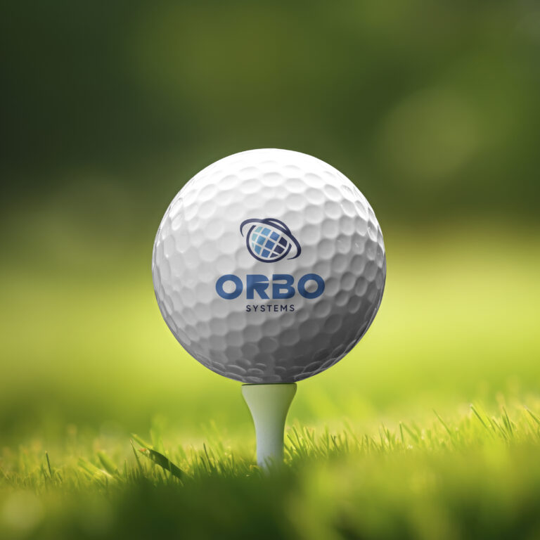 ORBO Logo on golf ball